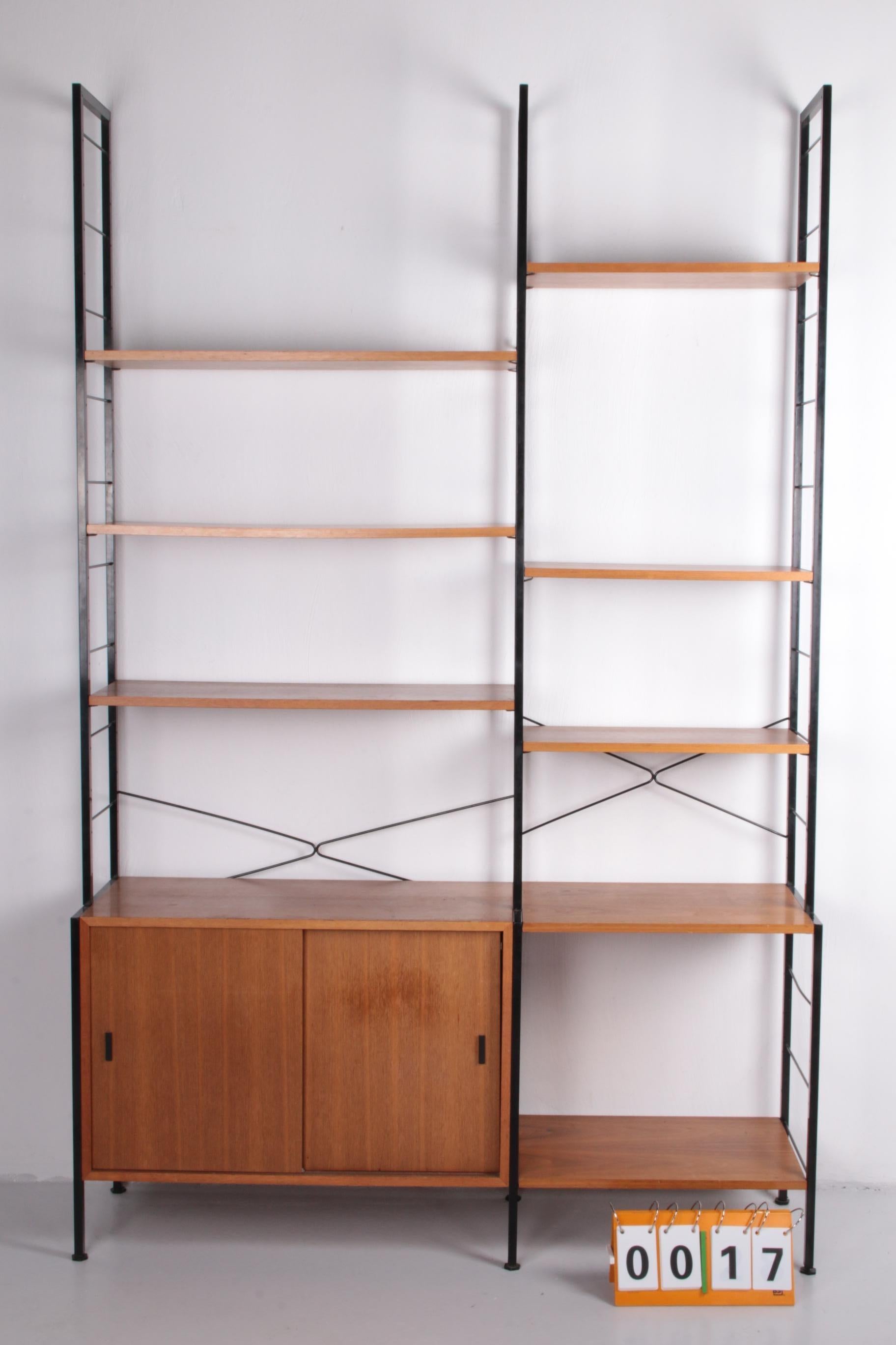Veneer String Regal Bookcase Made in Germany, 1960s