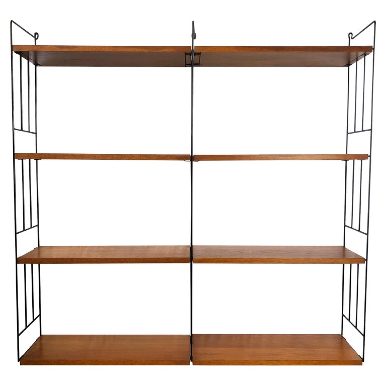String Regal Original WHB Mid Century 1960er echtes Teak Furnier, Germany For Sale at 1stDibs