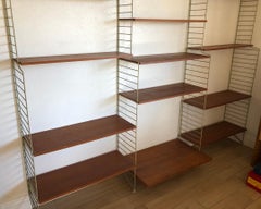 String Wall Unit Ladder Shelf by Nils Nisse Strinning, 1960s, Sweden