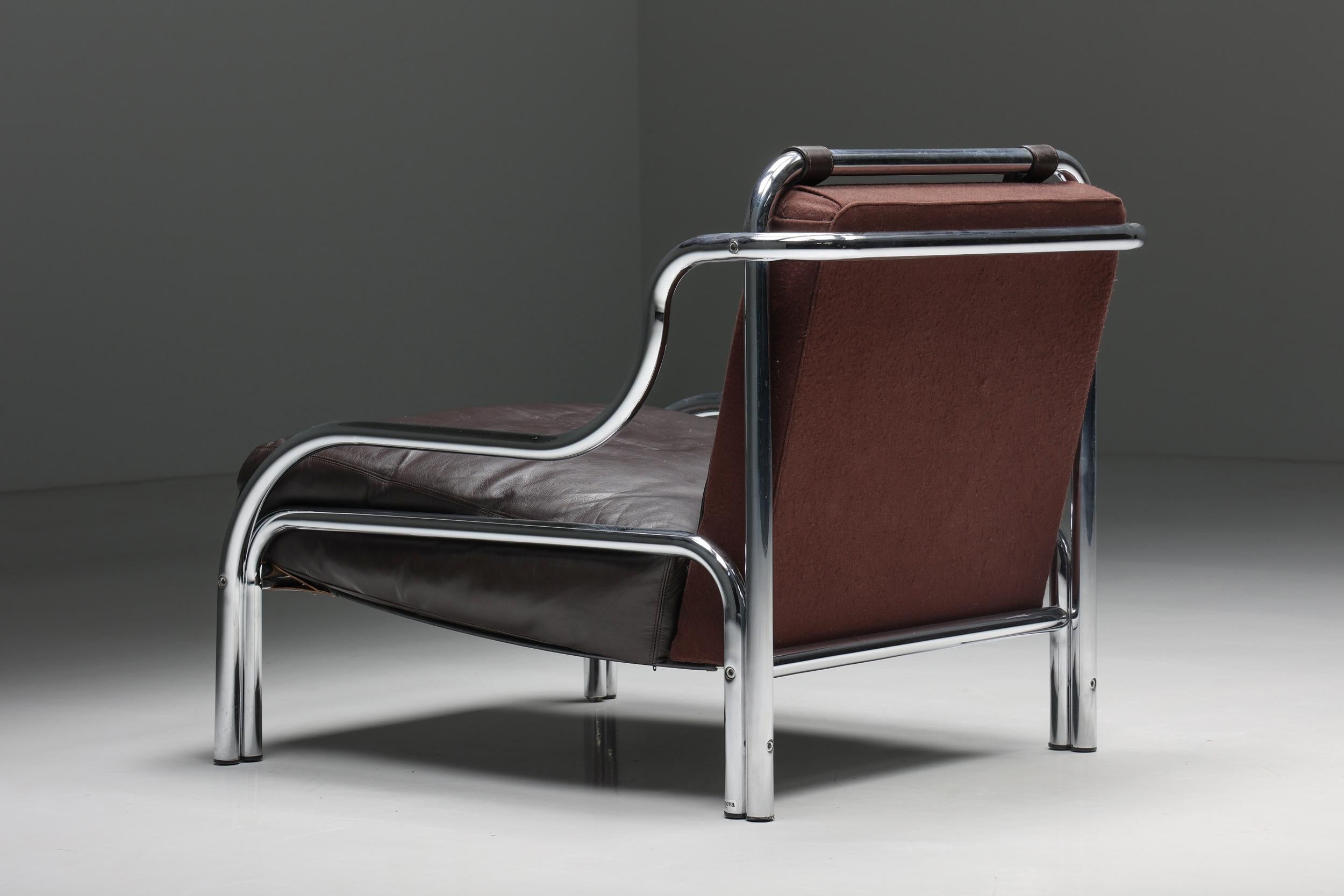 Italian Stringa Lounge Chair by Gae Aulenti, 1960s