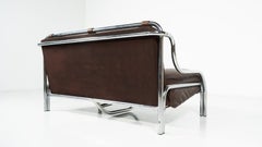 Stringa Sofa von Gae Aulenti, Italien, 1962 - Neue Lederpolsterung