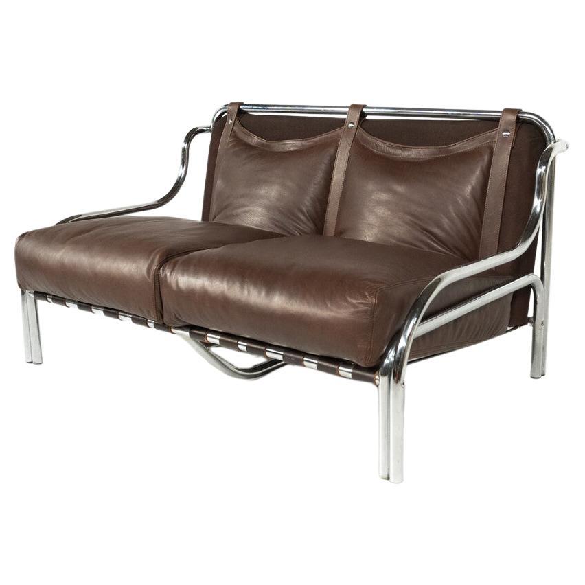 Stringa Sofa by Gae Aulenti, italy, 1962 - New Leather Upholstery