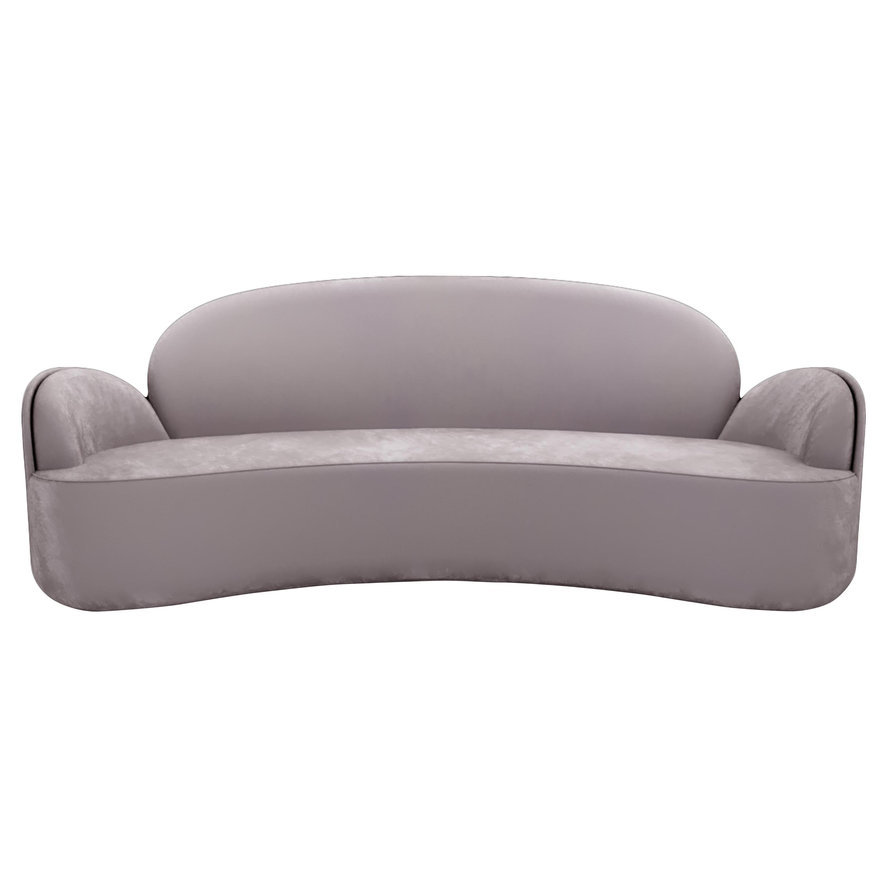 Strings 3Seat Sofa with Plush Purple Velvet by Nika Zupanc For Sale at
