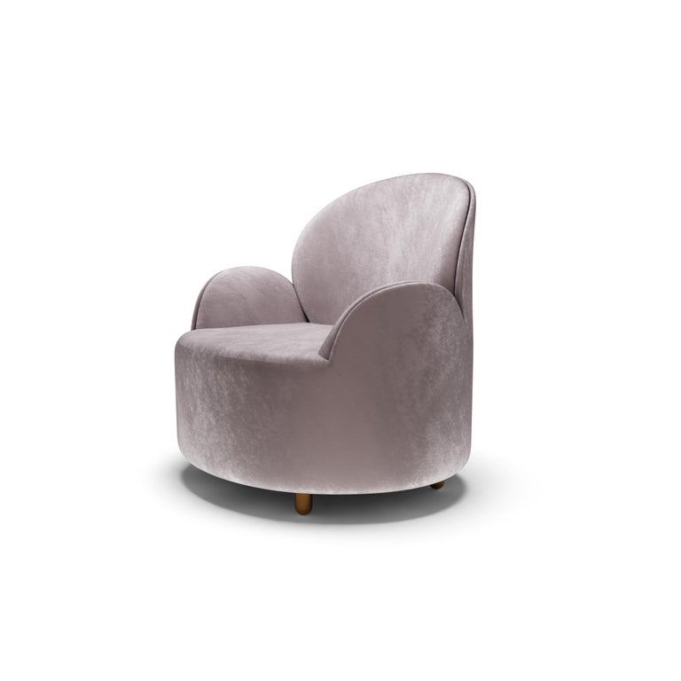 Strings Armchair Grey with Plush Grey Velvet by Nika Zupanc For Sale at ...