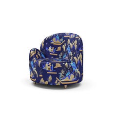 Strings Armchair with Plush Dedar Fabric by Nika Zupanc