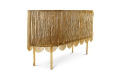 Strings Credenza Sideboard Gold by Nika Zupanc