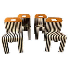 Strip Chair, Gijs Bakker for Castelijn, contemporized in B & W by Atelier Staab