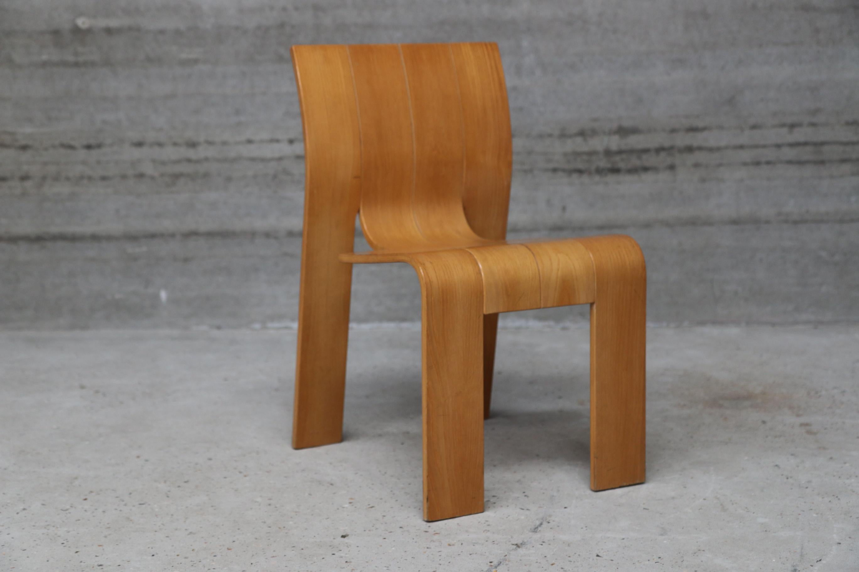 20th Century Strip Chair Set of 6 by Gijs Bakker