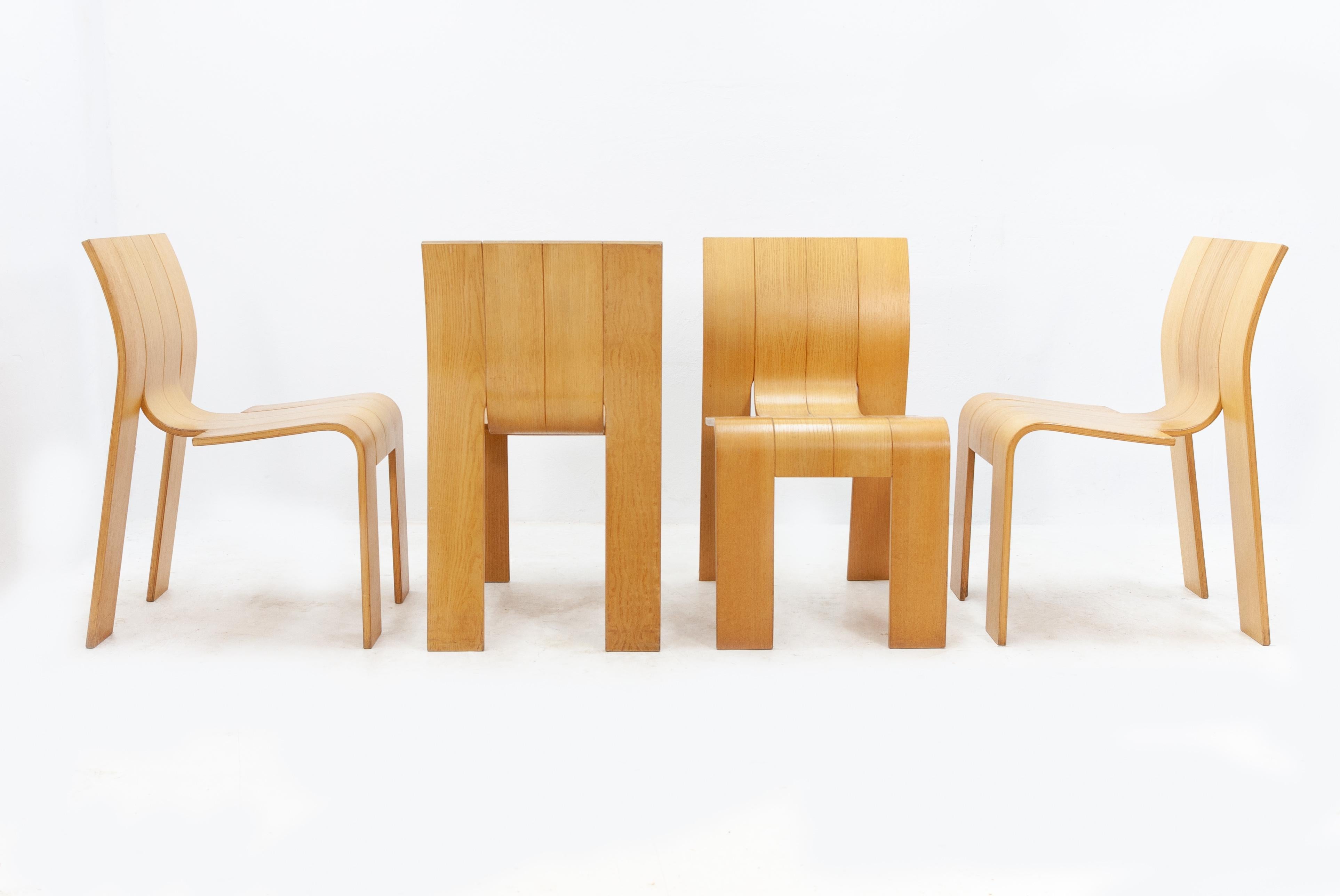 Modern Strip Chairs, Design Gijs Bakker for Castelijn, 1970s 