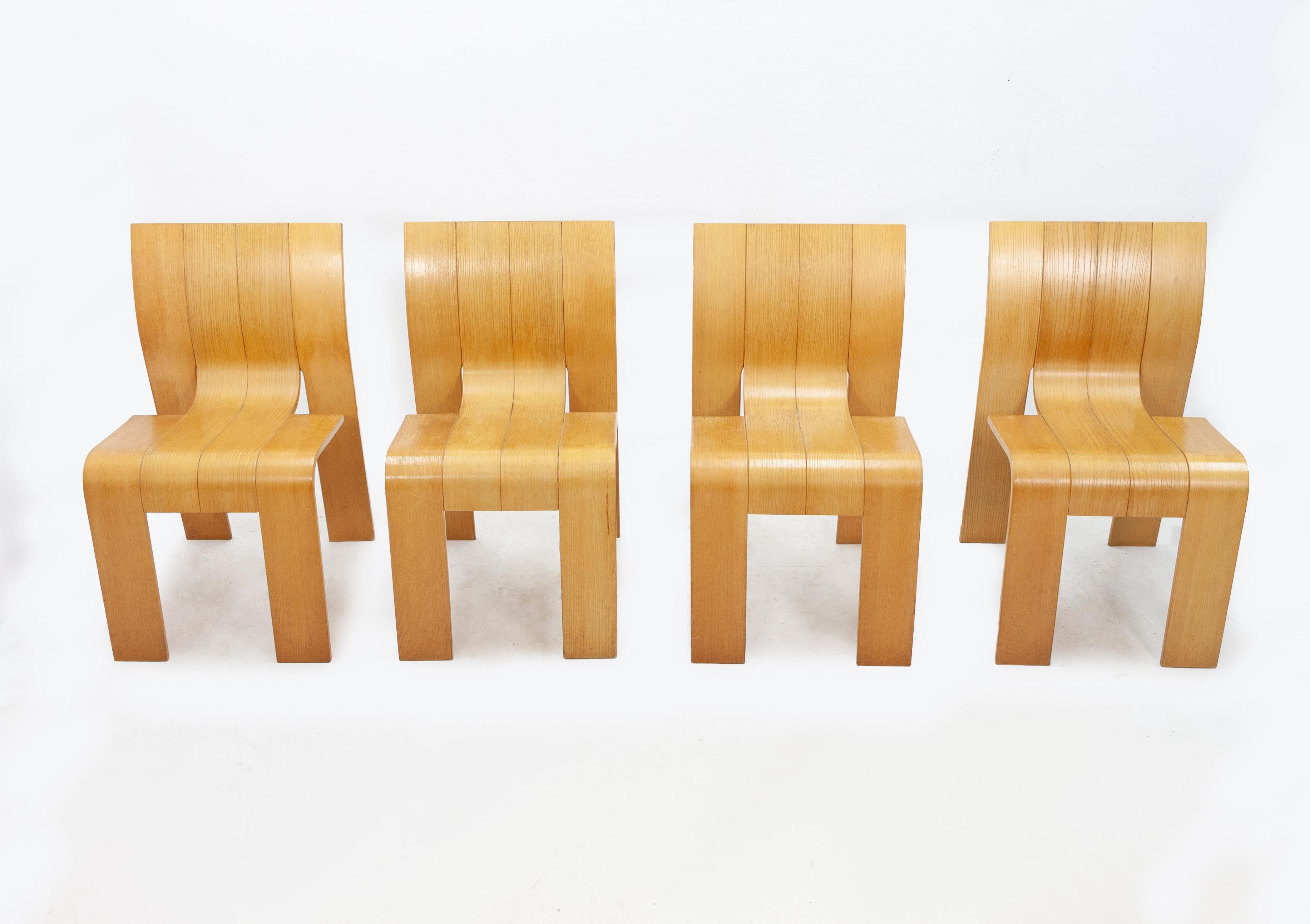 Dutch Strip Chairs, Design Gijs Bakker for Castelijn, 1970s 