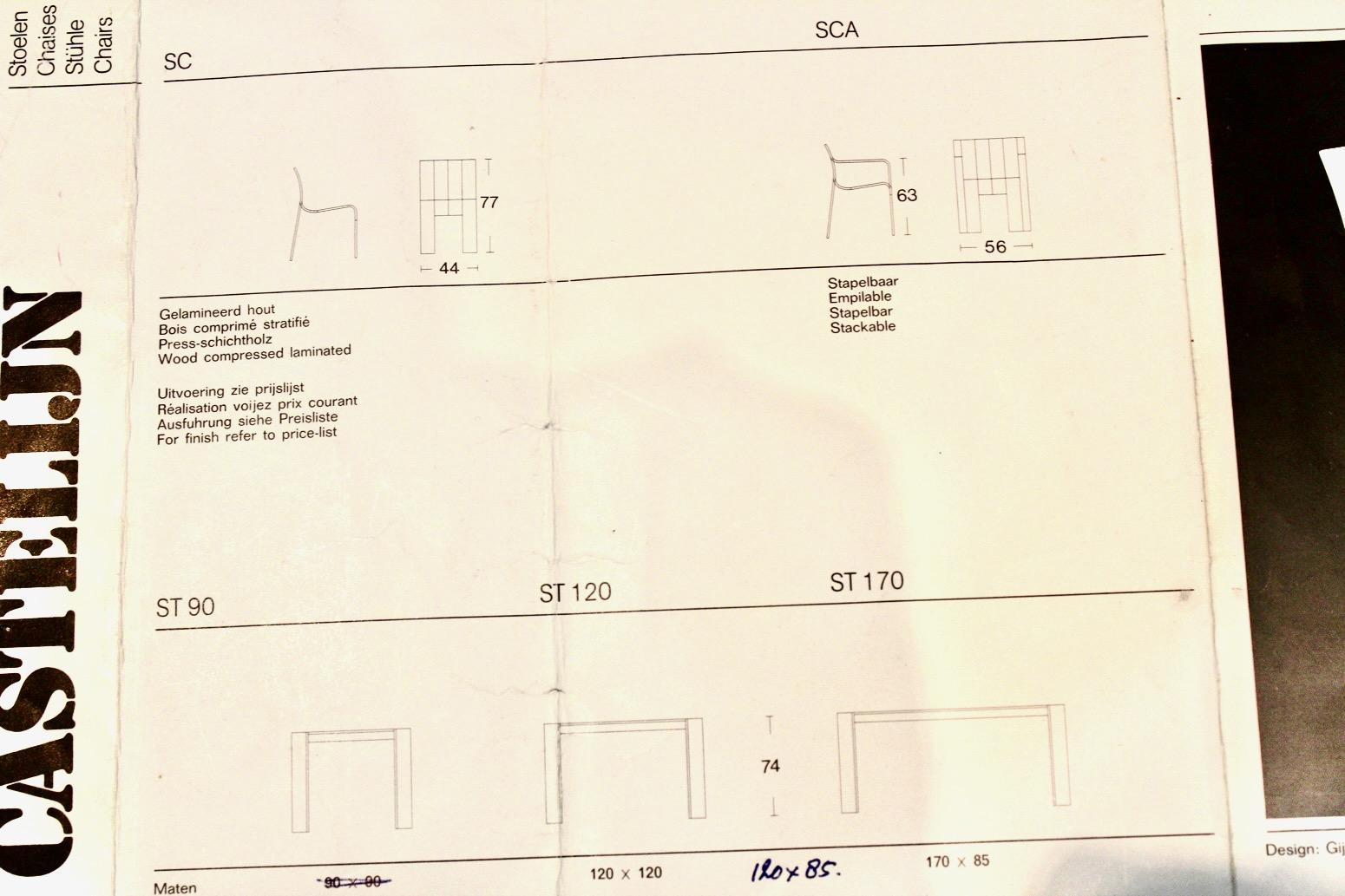 'Strip' Stühle mit Armlehnen aus dunkelbraunem Eschenholz von Gijs Bakker für Castelijn im Angebot 5