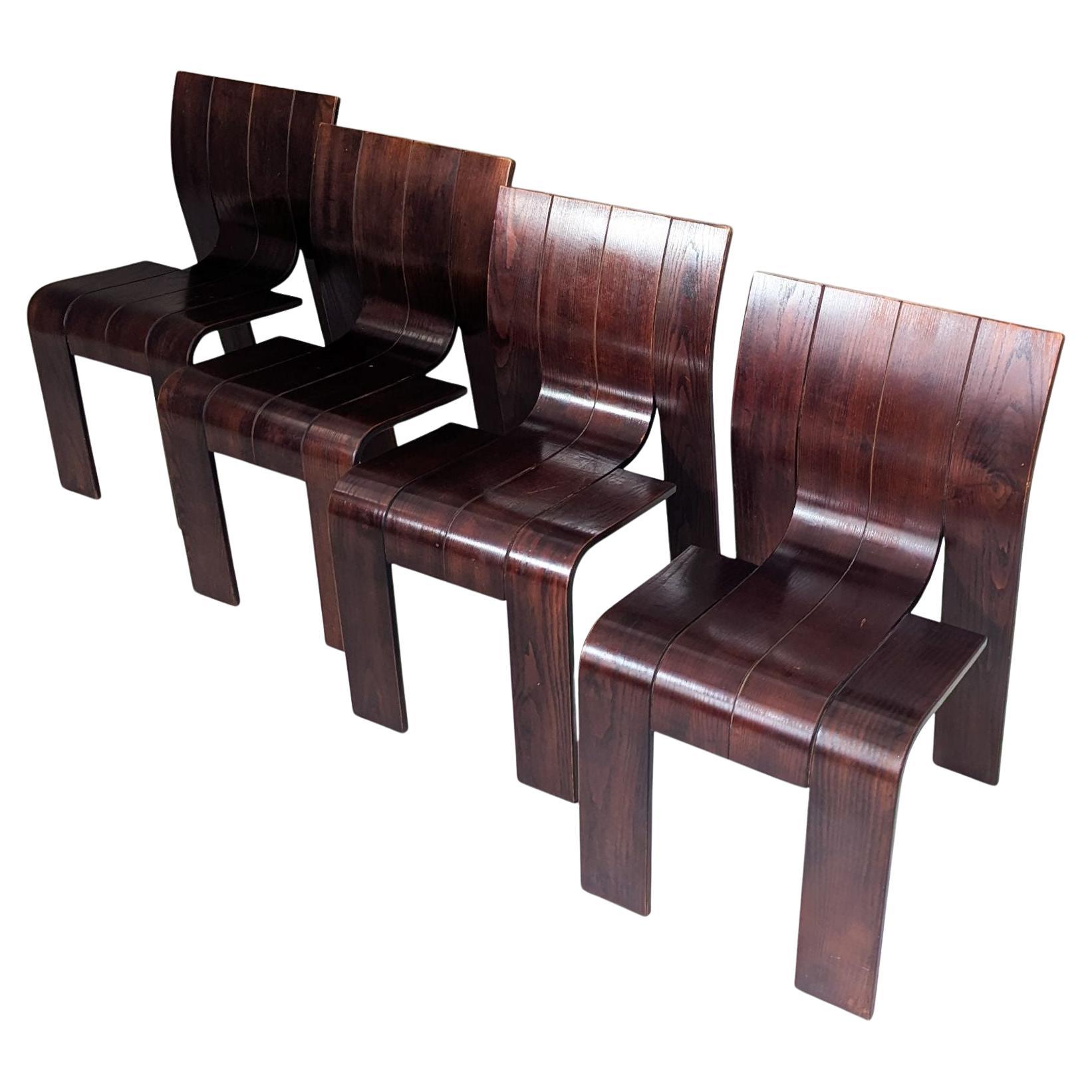 "Strip" Esszimmerstühle von Gijs Bakker für Castelijn, 1970er Jahre