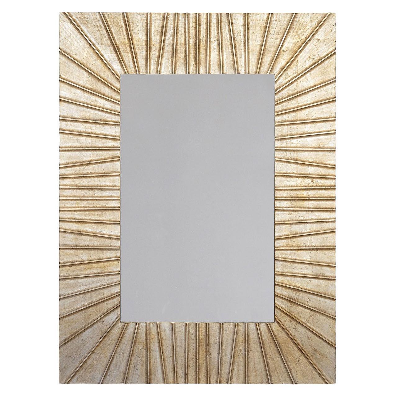 Strip Piccolo Specchio da parete rettangolare scanalato in legno di Spini Firenze