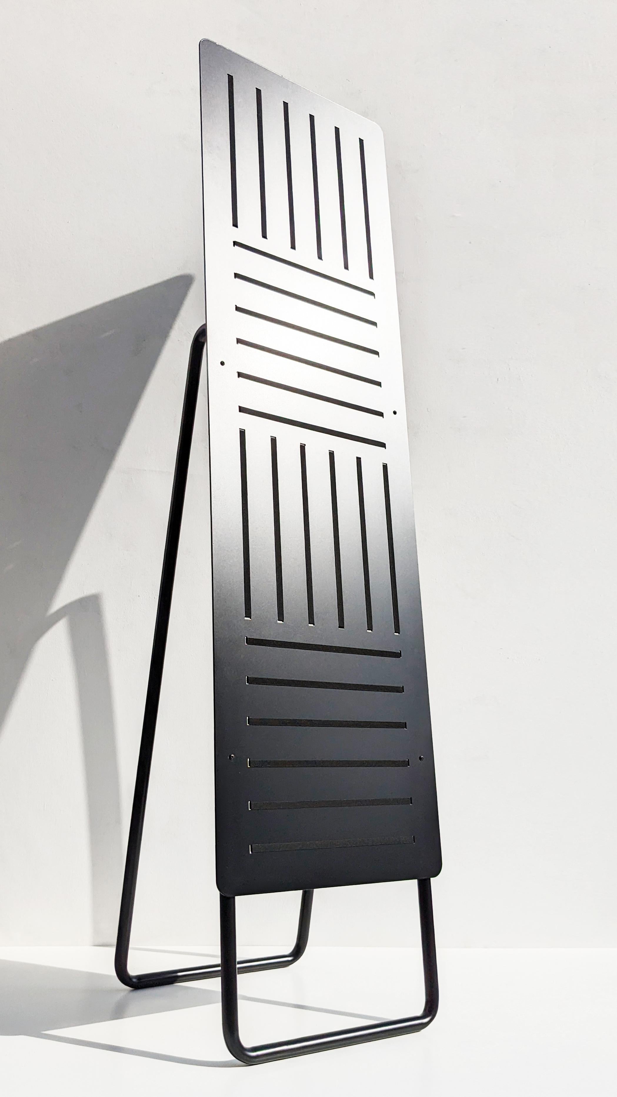 Slovenian Strip Standing Black - Display for Flat Objects by Lotti Gostic Studio For Sale