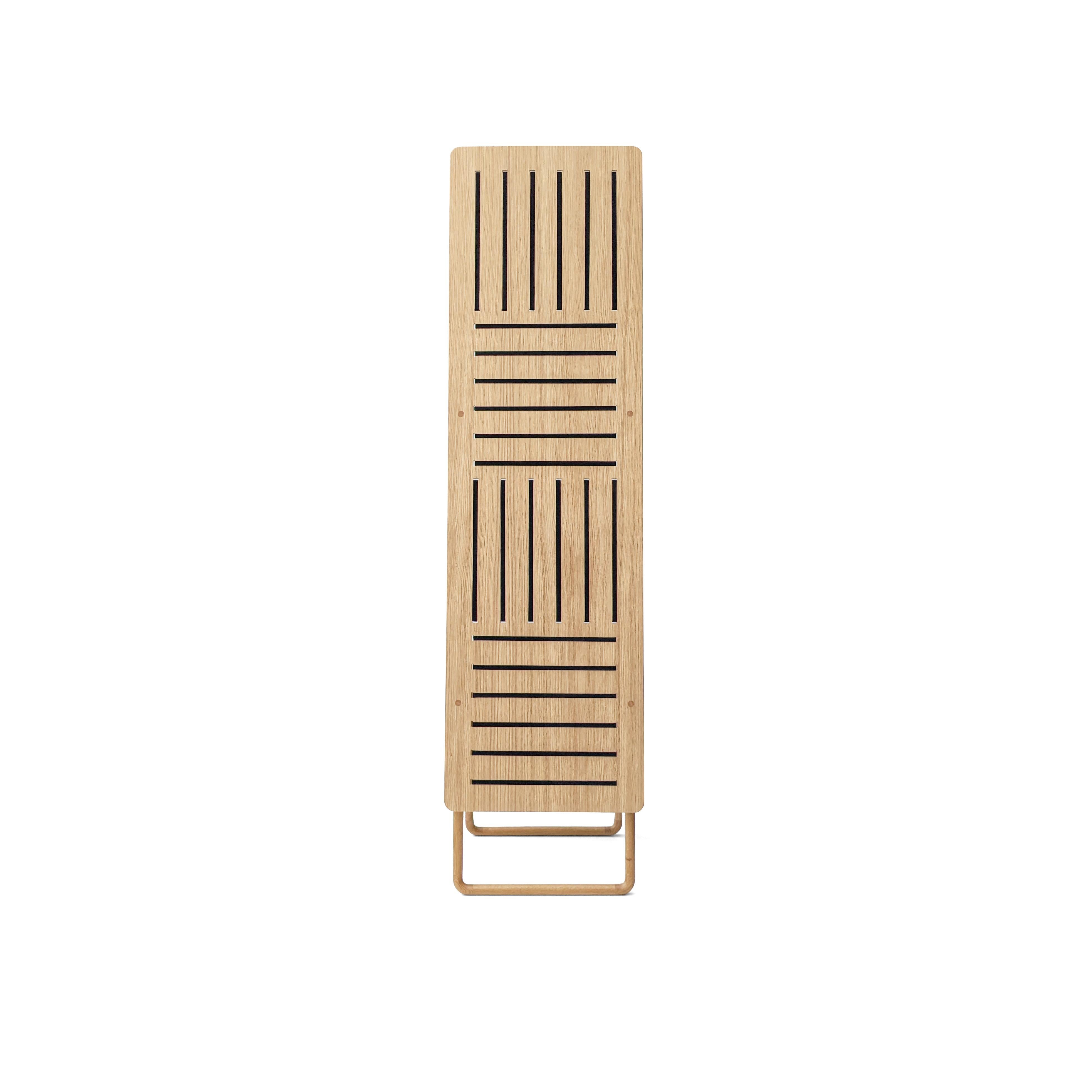 Modern Strip Standing Wood, Display for Flat Objects by Lotti Gostic Studio For Sale