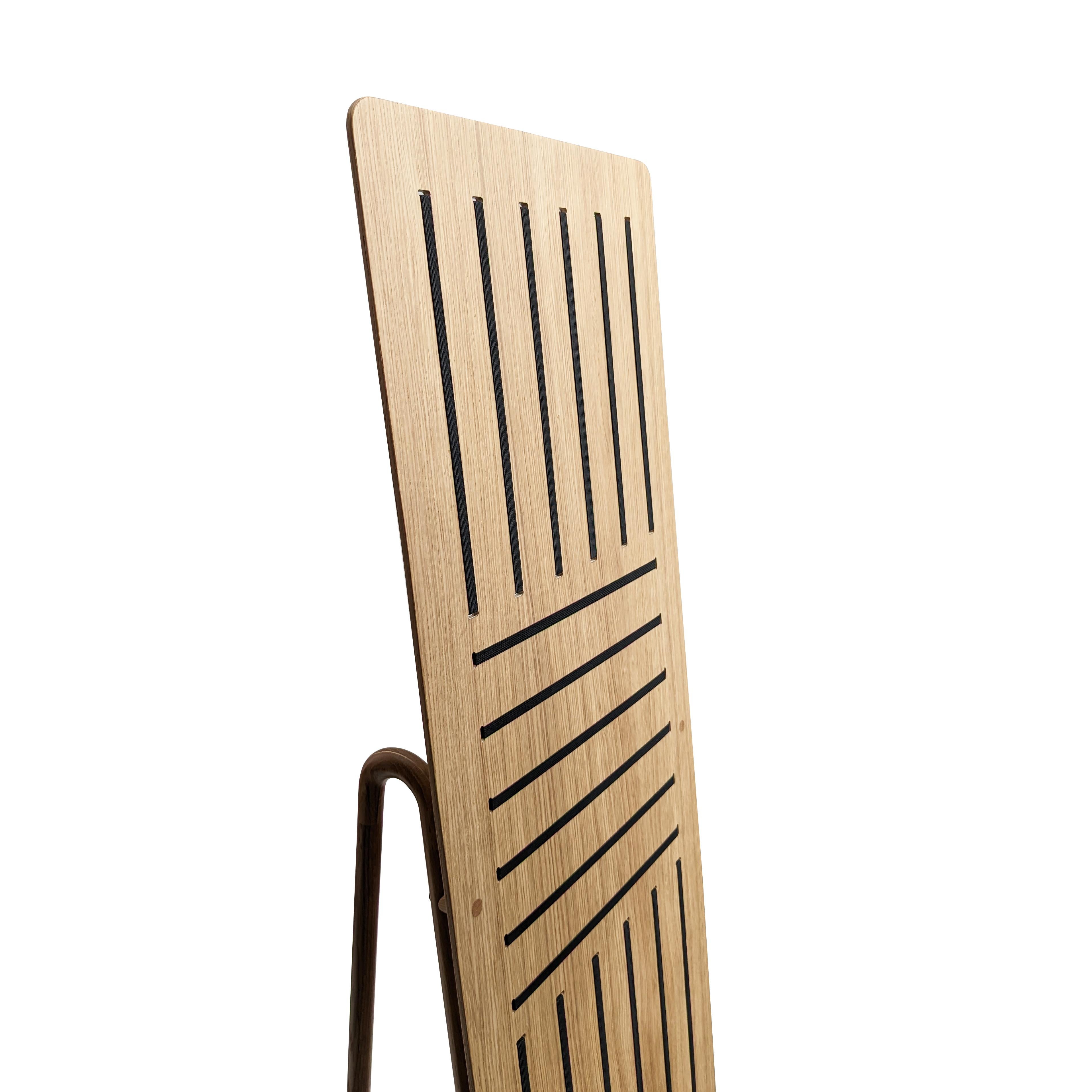 Slovenian Strip Standing Wood, Display for Flat Objects by Lotti Gostic Studio For Sale