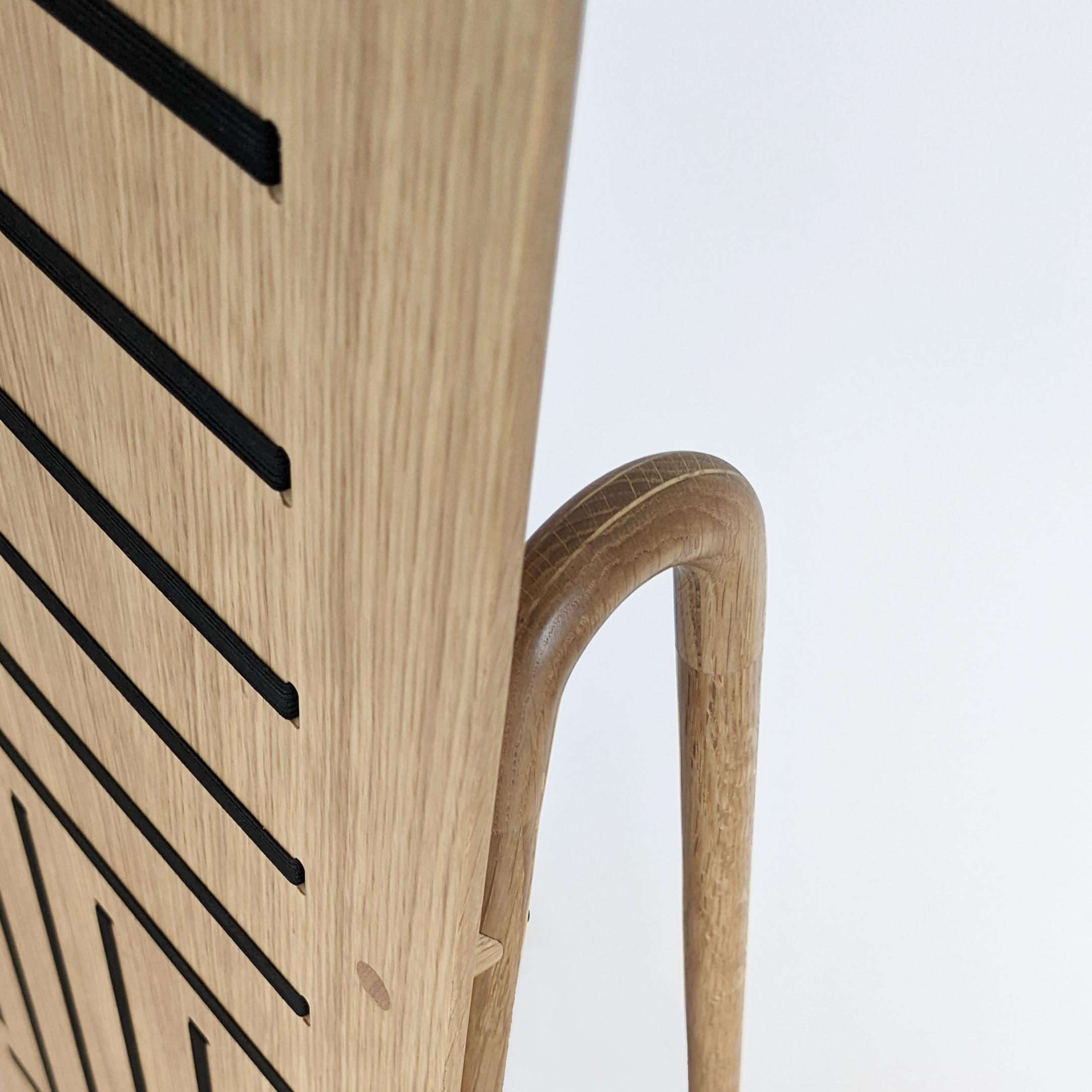 Oiled Strip Standing Wood, Display for Flat Objects by Lotti Gostic Studio For Sale
