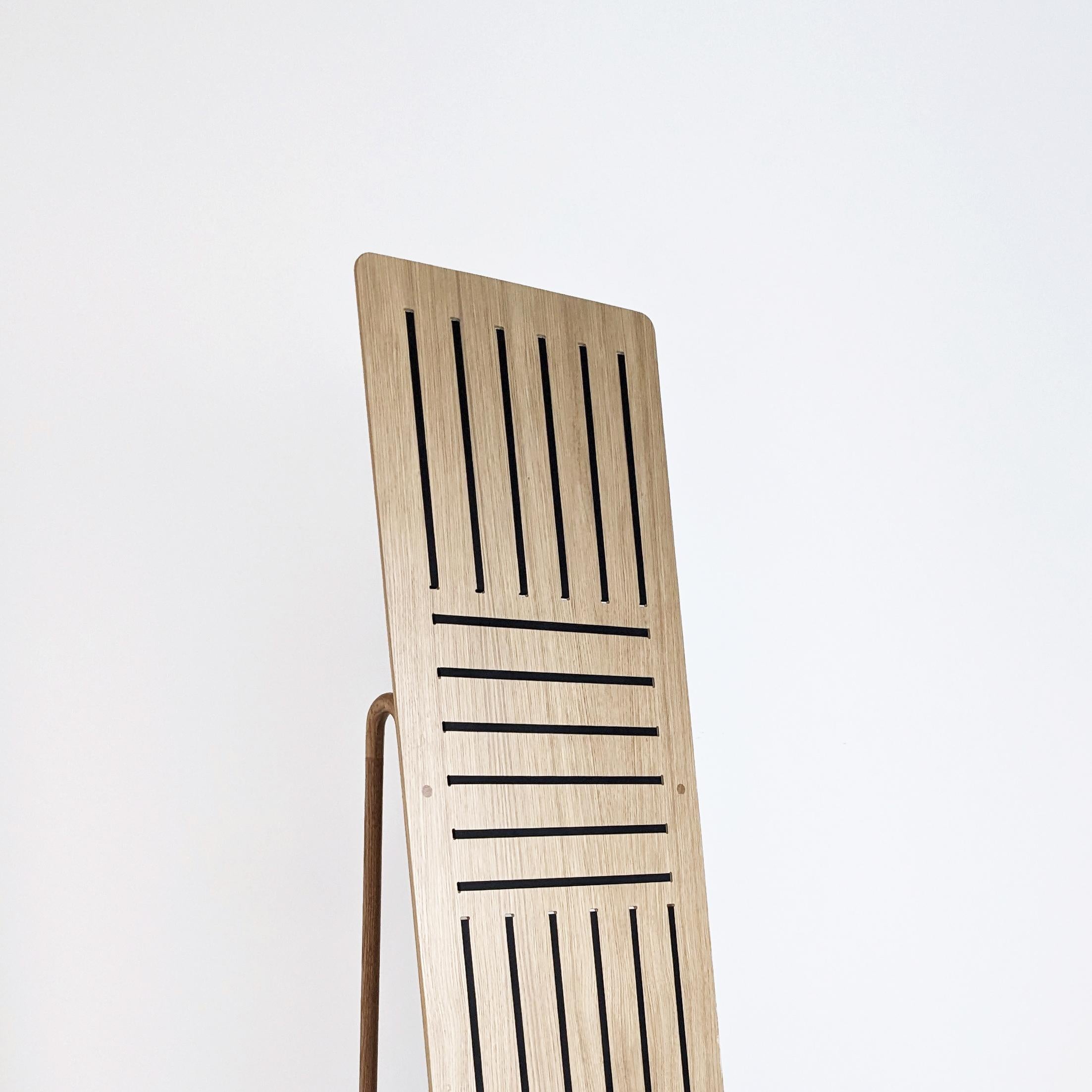Contemporary Strip Standing Wood, Display for Flat Objects by Lotti Gostic Studio For Sale