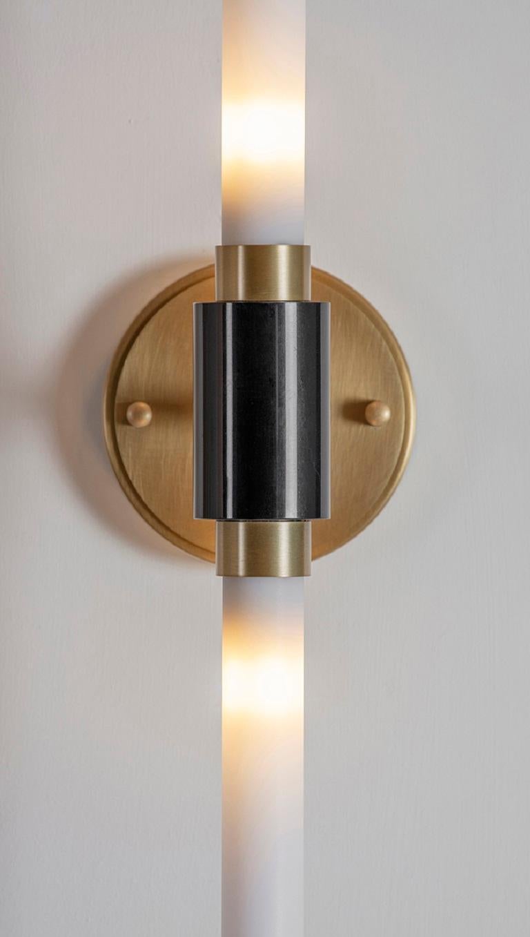 Powder-Coated Strip Wall Lamp by Square in Circle For Sale