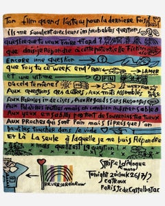 "Stripe dialogue” rug, by J.C. de Castelbajac, Ed. Tai Ping, France circa 1990