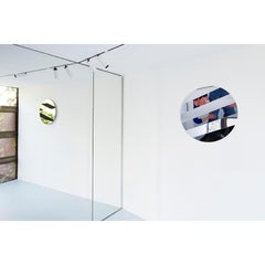 Stripe Mirror 120 Circle by Sebastian Scherer