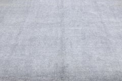 Stripe Modern Apadana's Groove Handmade Bamboo/Silk Rug in Gray Tones