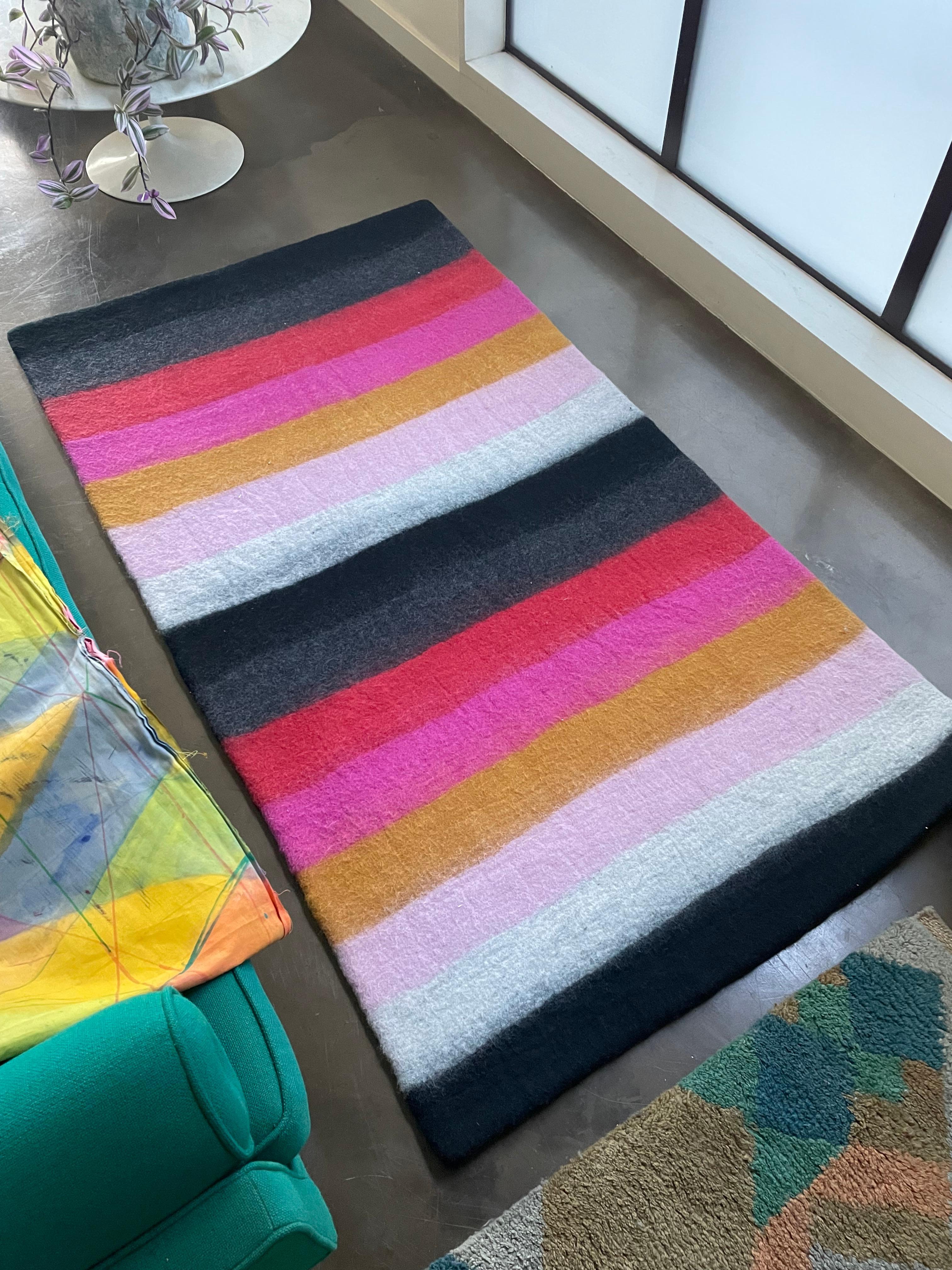 Modern Stripe Rug Peace Industry (R) For Sale