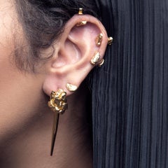 Stripe Semi-Textured Clip-on Earrings