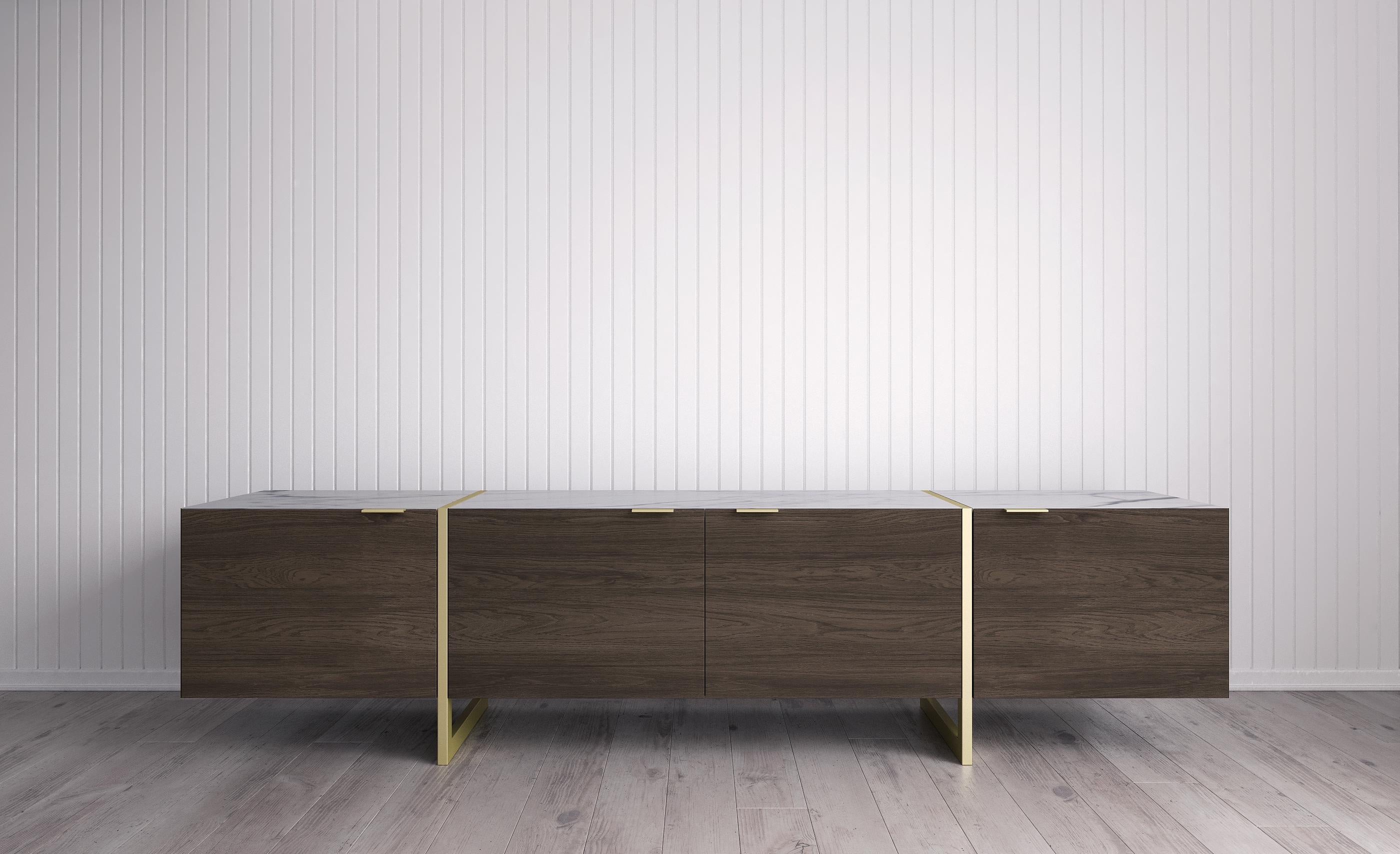 Turkish Stripe Sideboard for Marbleous by Buket Hoşcan Bazman For Sale