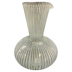 Antique Striped ‘A Canne’ Glass Carafe by Gio Ponti for Venini