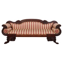 Striped American Empire Style Sofa