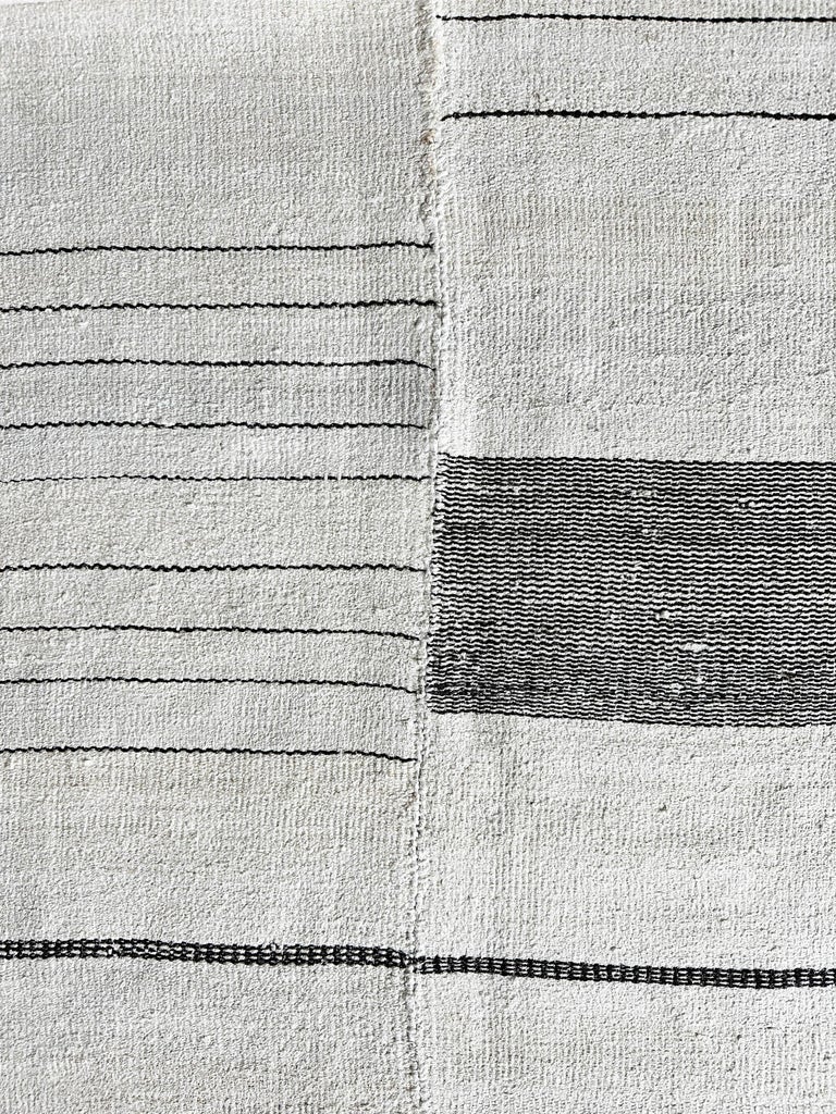Striped Anatolian Turkish Hemp Rug For Sale at 1stDibs