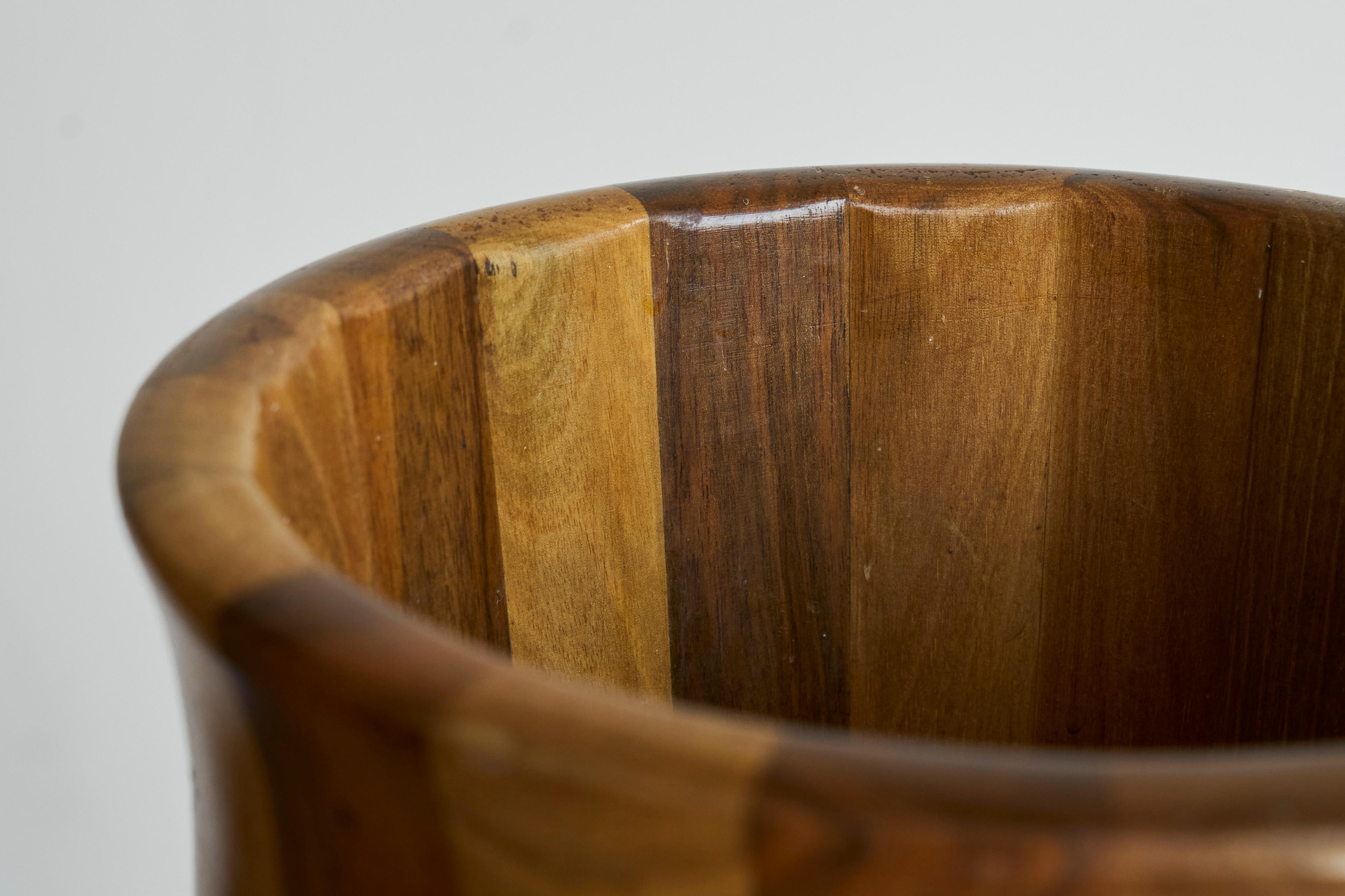 Striped Antique Vase in Solid Wood 19th Century For Sale 2