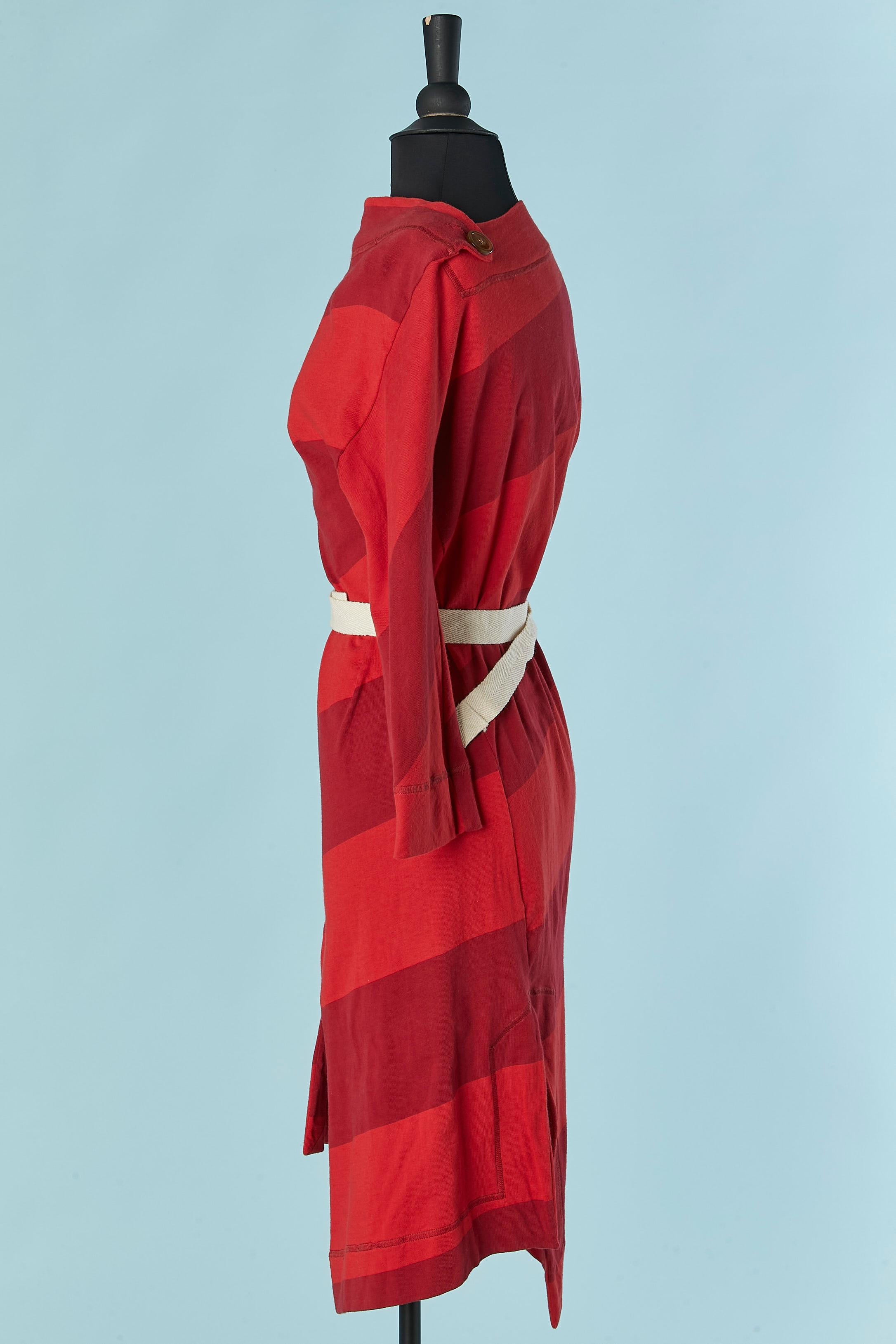 De las mujeres Vestido asimétrico de rayas de algodón con cinturón RED LABEL by VIVIENNE WESTWOOD en venta