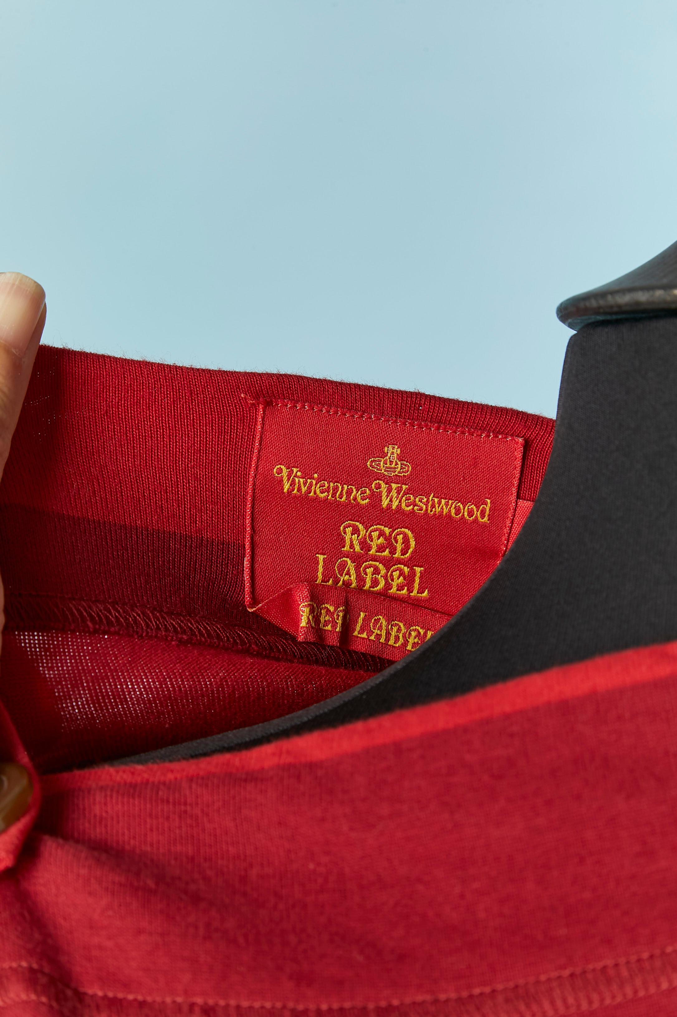 Vestido asimétrico de rayas de algodón con cinturón RED LABEL by VIVIENNE WESTWOOD en venta 2