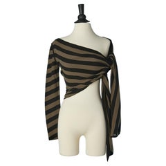 Striped asymmetrical cotton sweater Sonia Rykiel