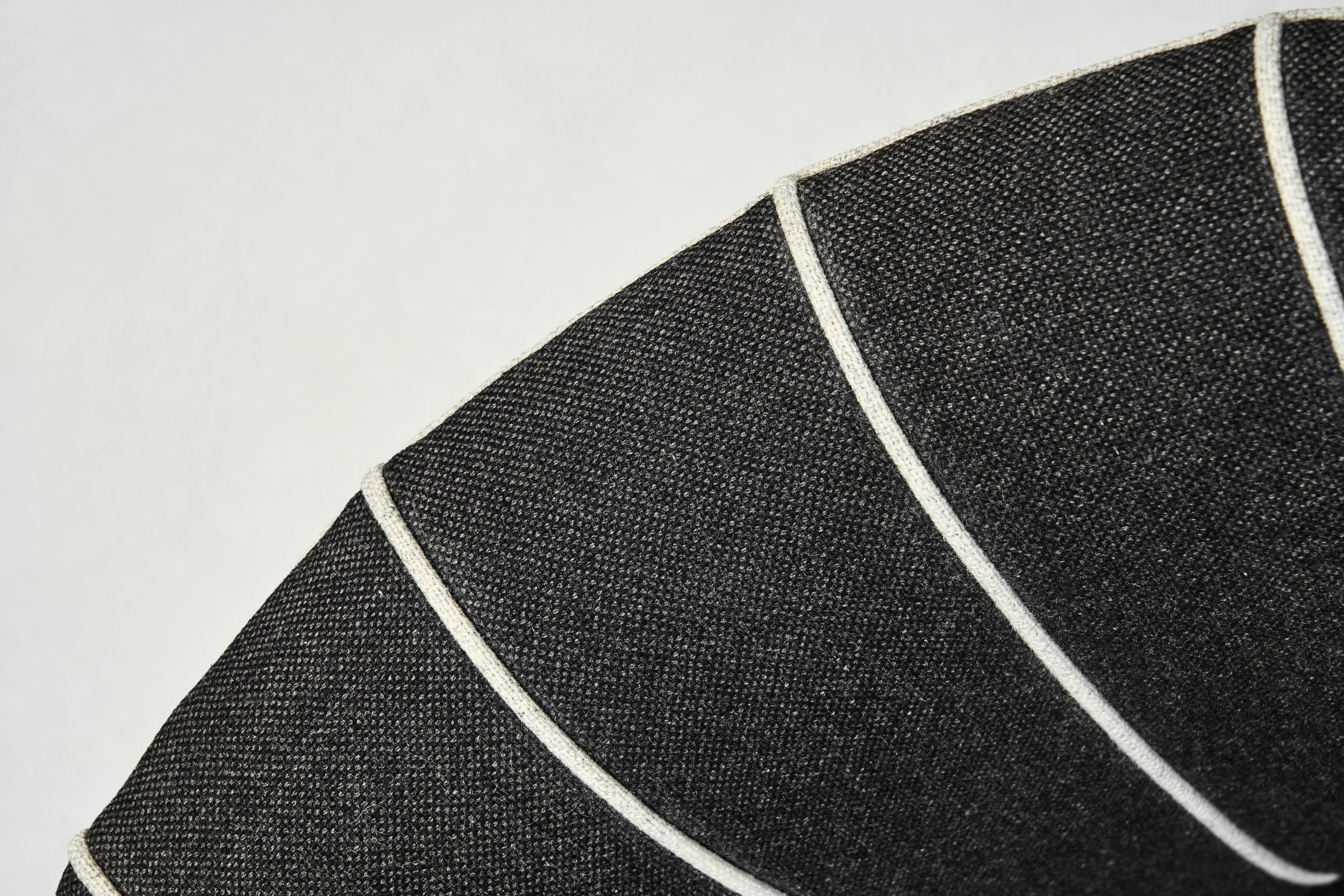 Striped Black Armchair, Europe 20th Century For Sale 5