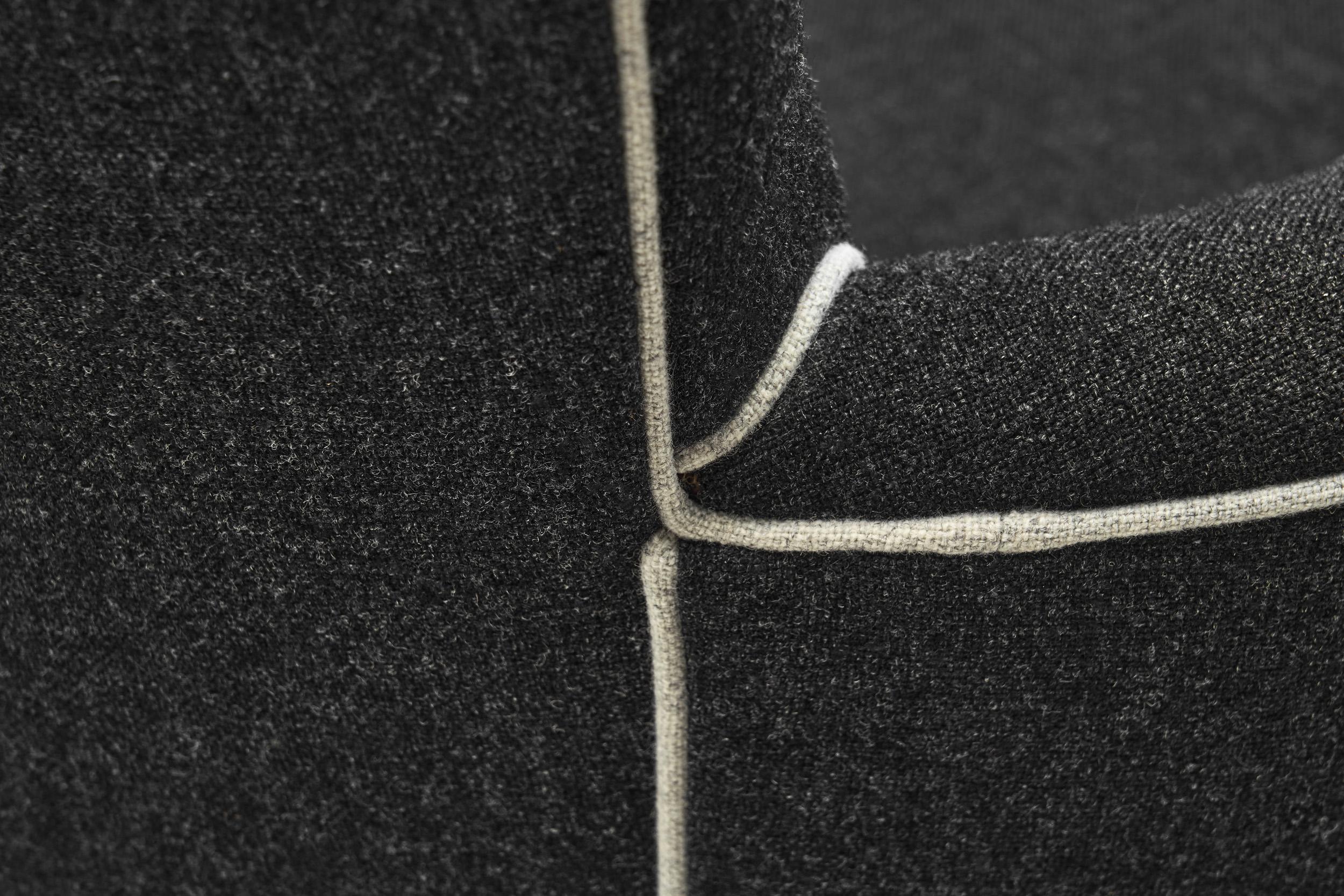 Striped Black Armchair, Europe 20th Century For Sale 6