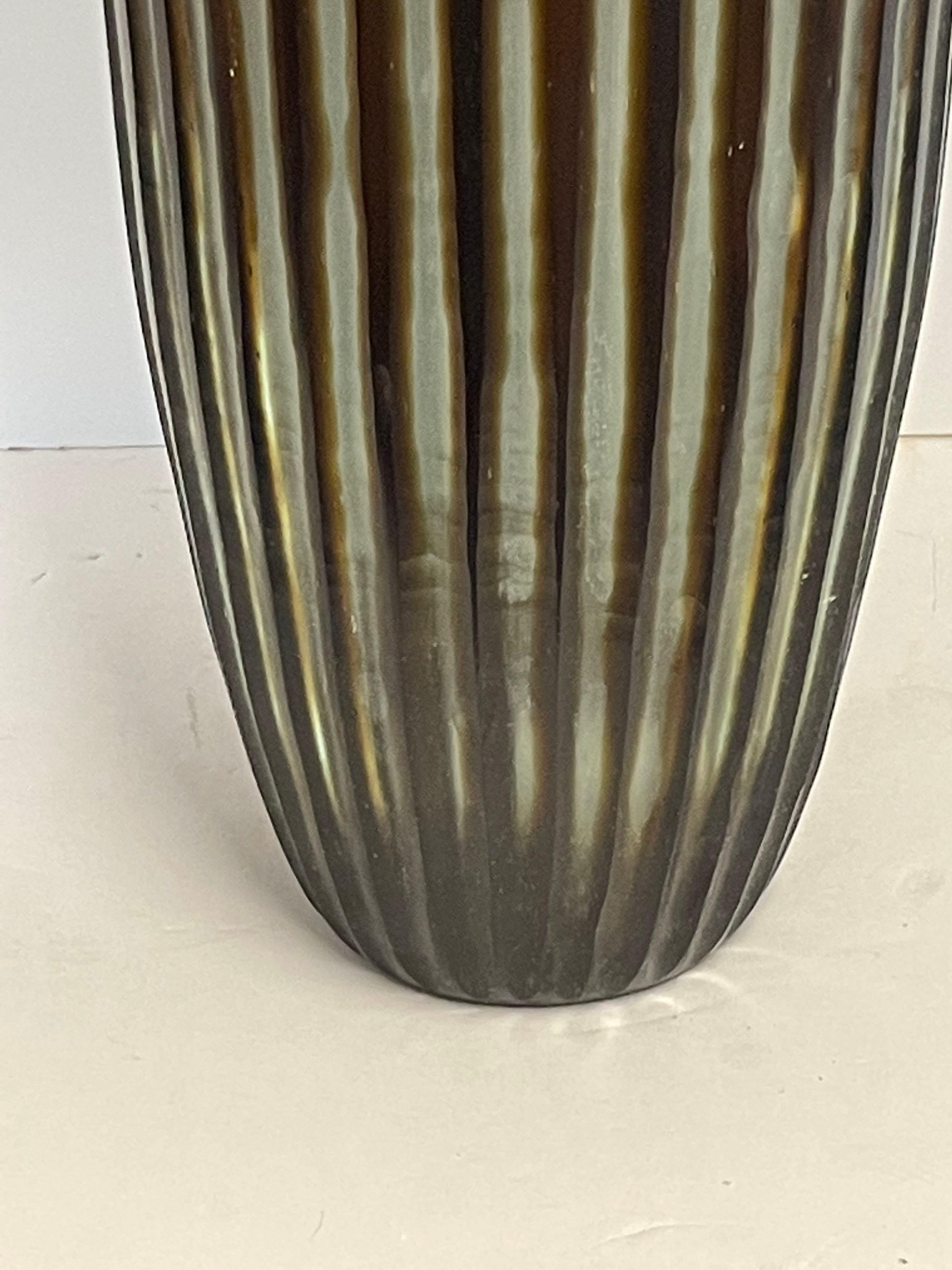 brown tall vase