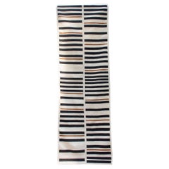 Striped Brynn Handwoven Modern Wool Rug, Carpet and Durrie