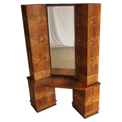 Striped Burl Dressing Cabinet