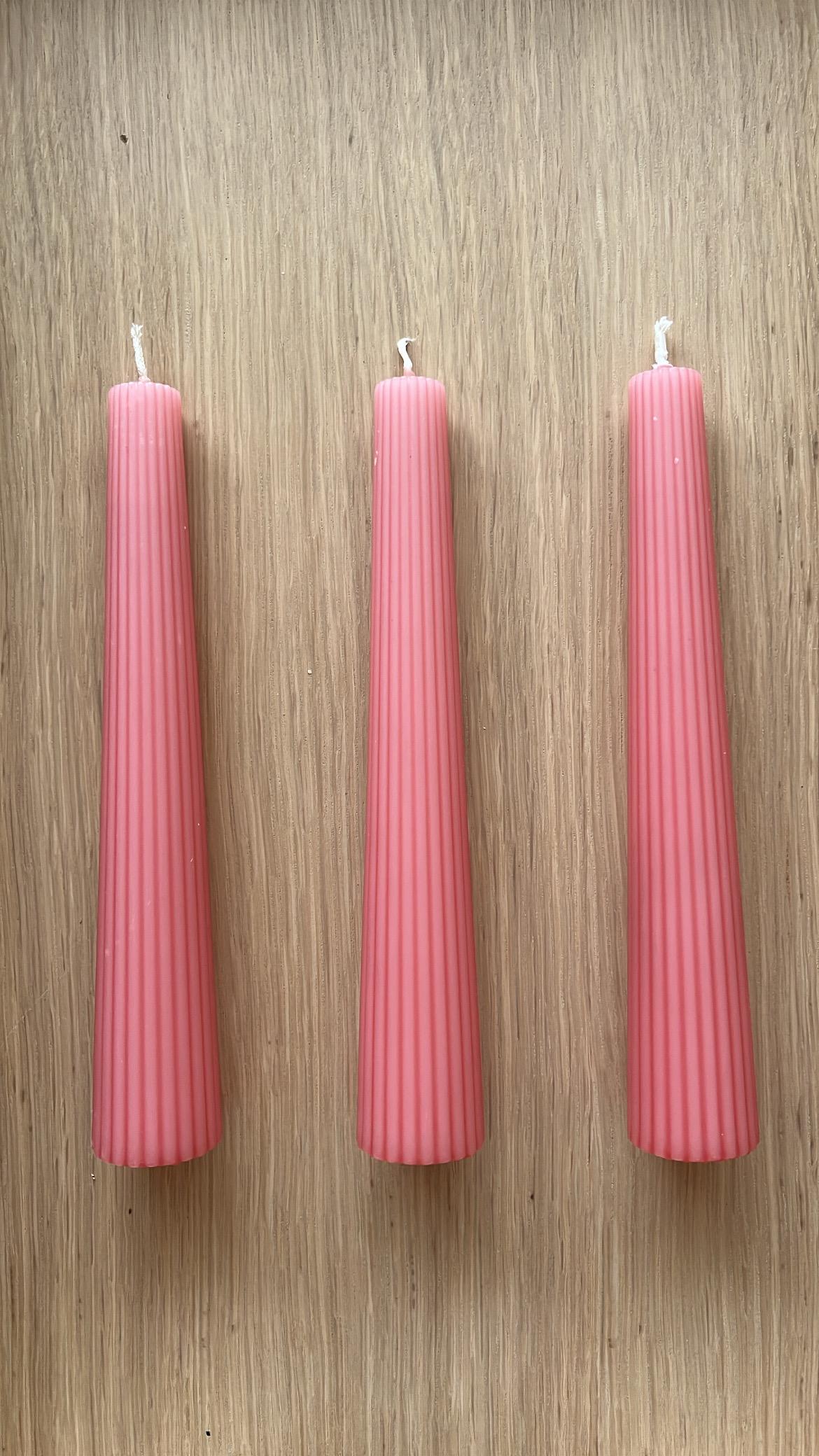 Mexican Handmade Color Striped Large Candle For Sale 8