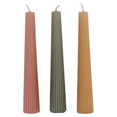 Mexican Handmade Color Striped Large Candle