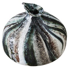 Striped Ceramic Vase by Poemu, France 2023