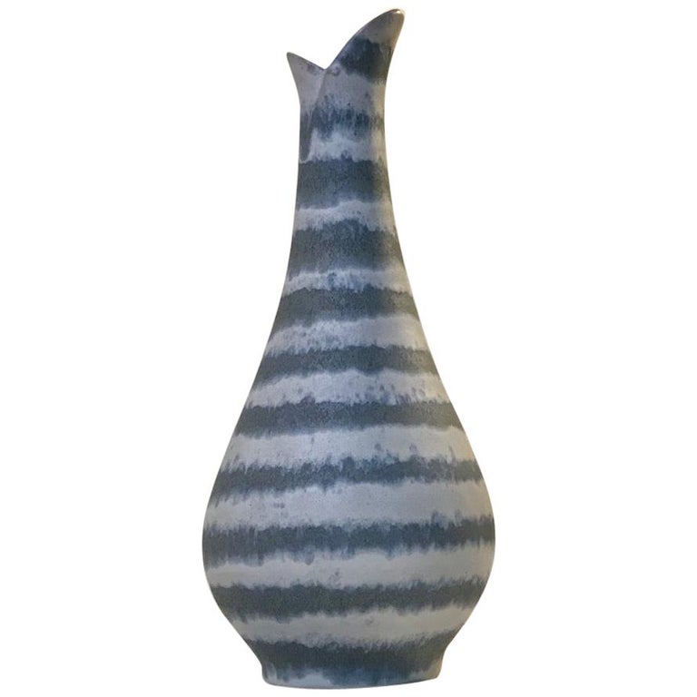 Striped Ceramic Vase from Carstens Tönnieshof, Germany, 1950s For Sale