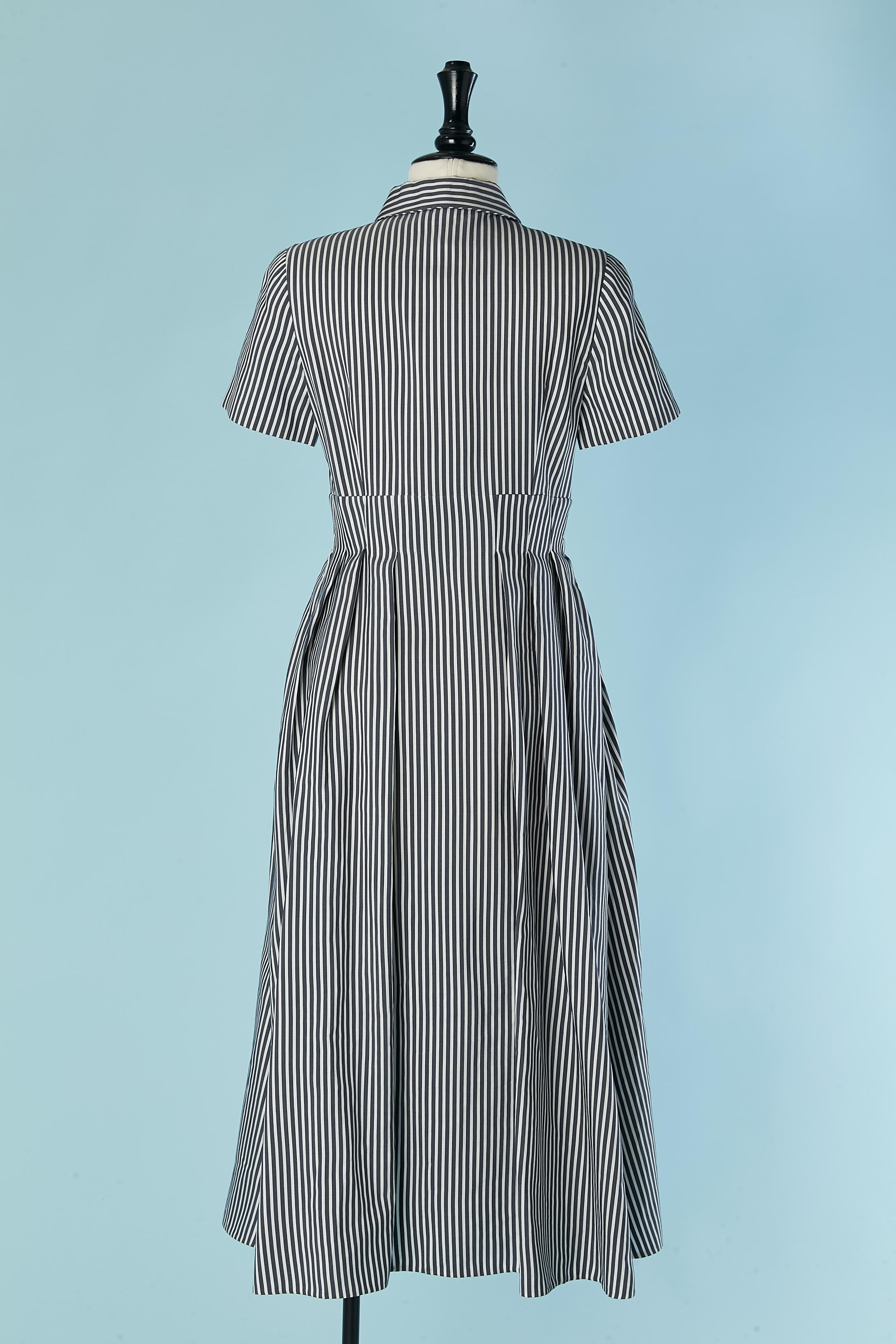 Women's Striped chemise dress with short sleeve Christian Dior Circa 2020 For Sale