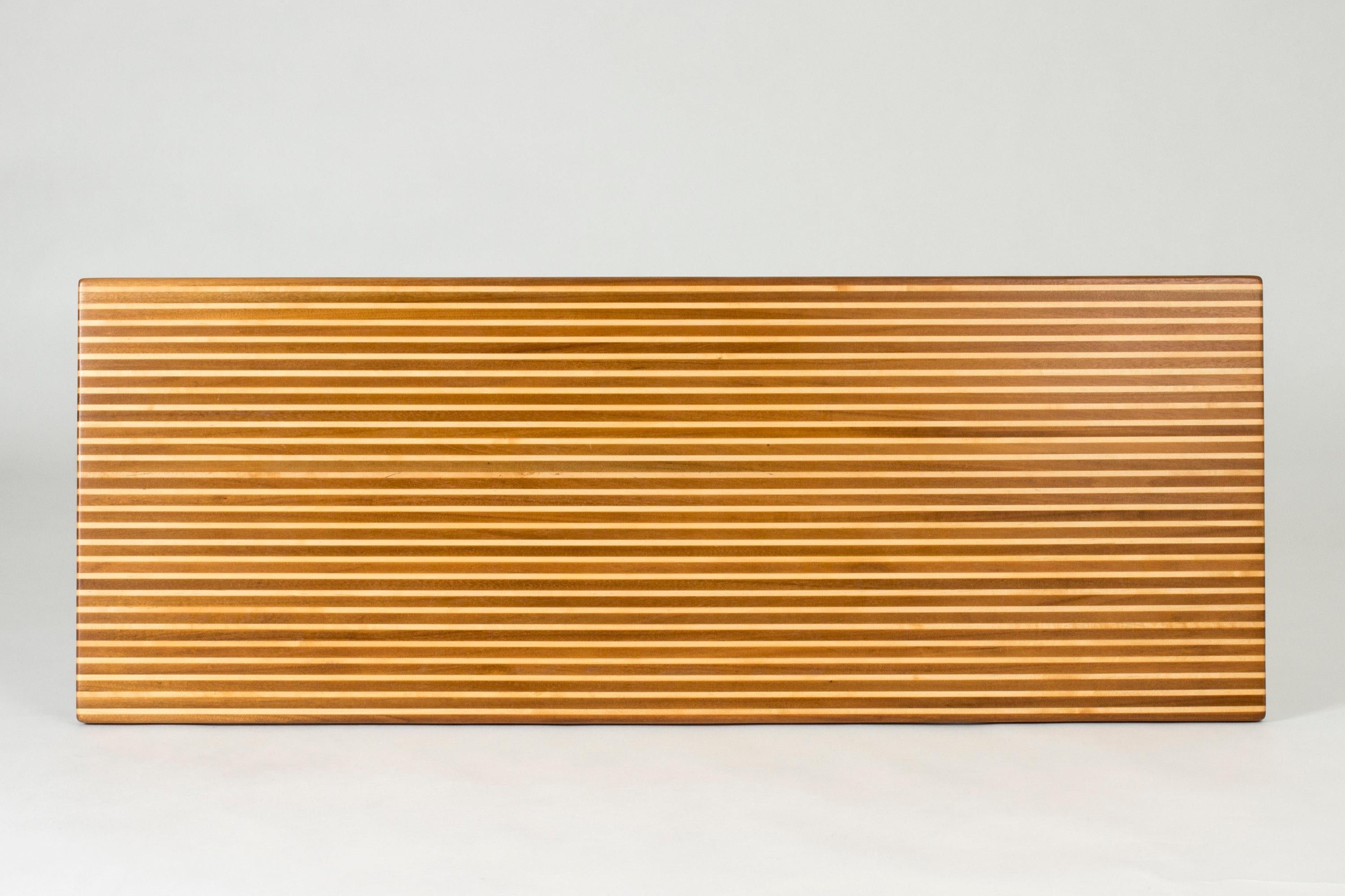Scandinavian Modern Striped Coffee Table by Ingvar Sandström