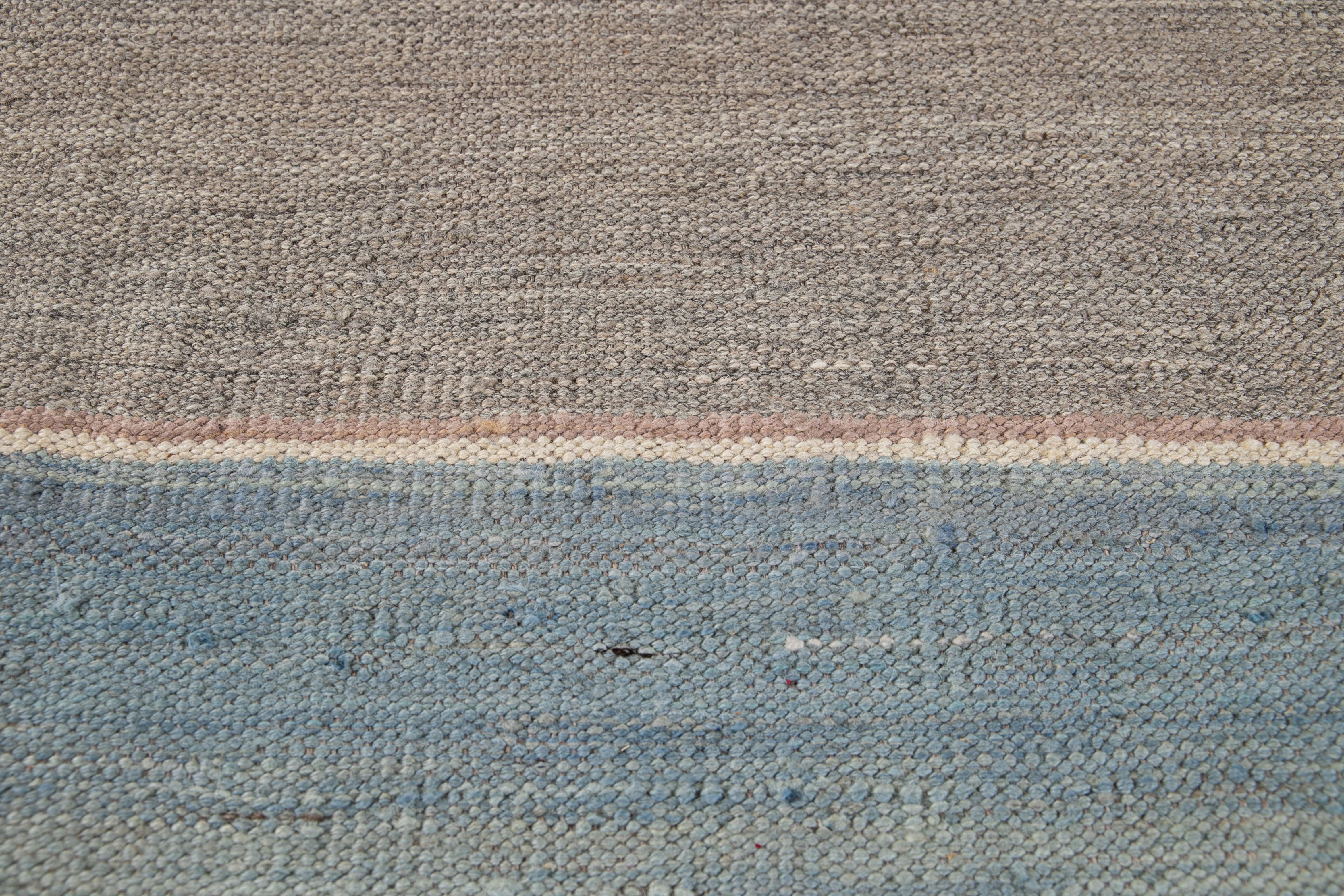 Tappeto in lana a righe Modern Color a trama piatta Rug & Kilim in vendita 8