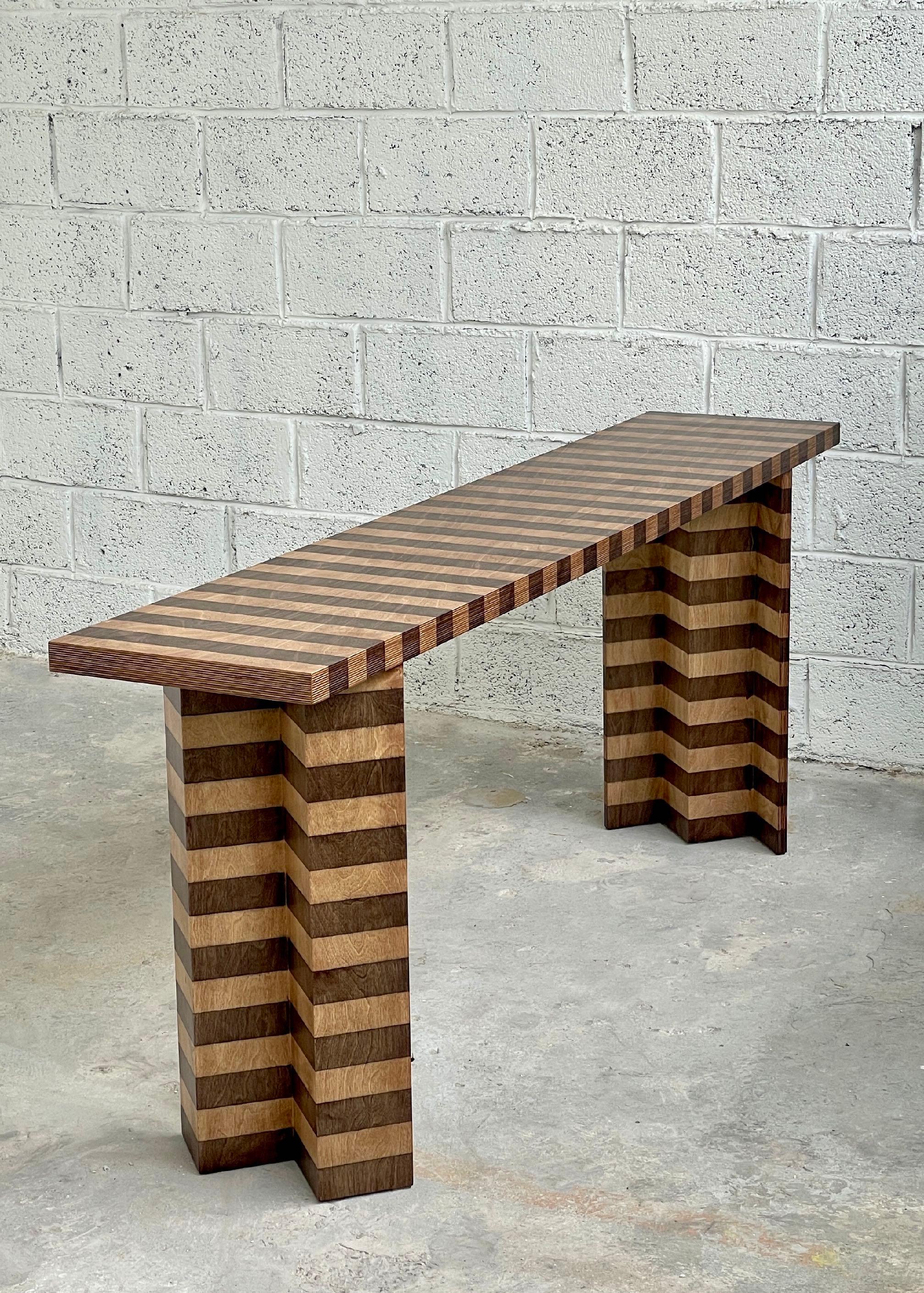 French Striped Console Table by Goons