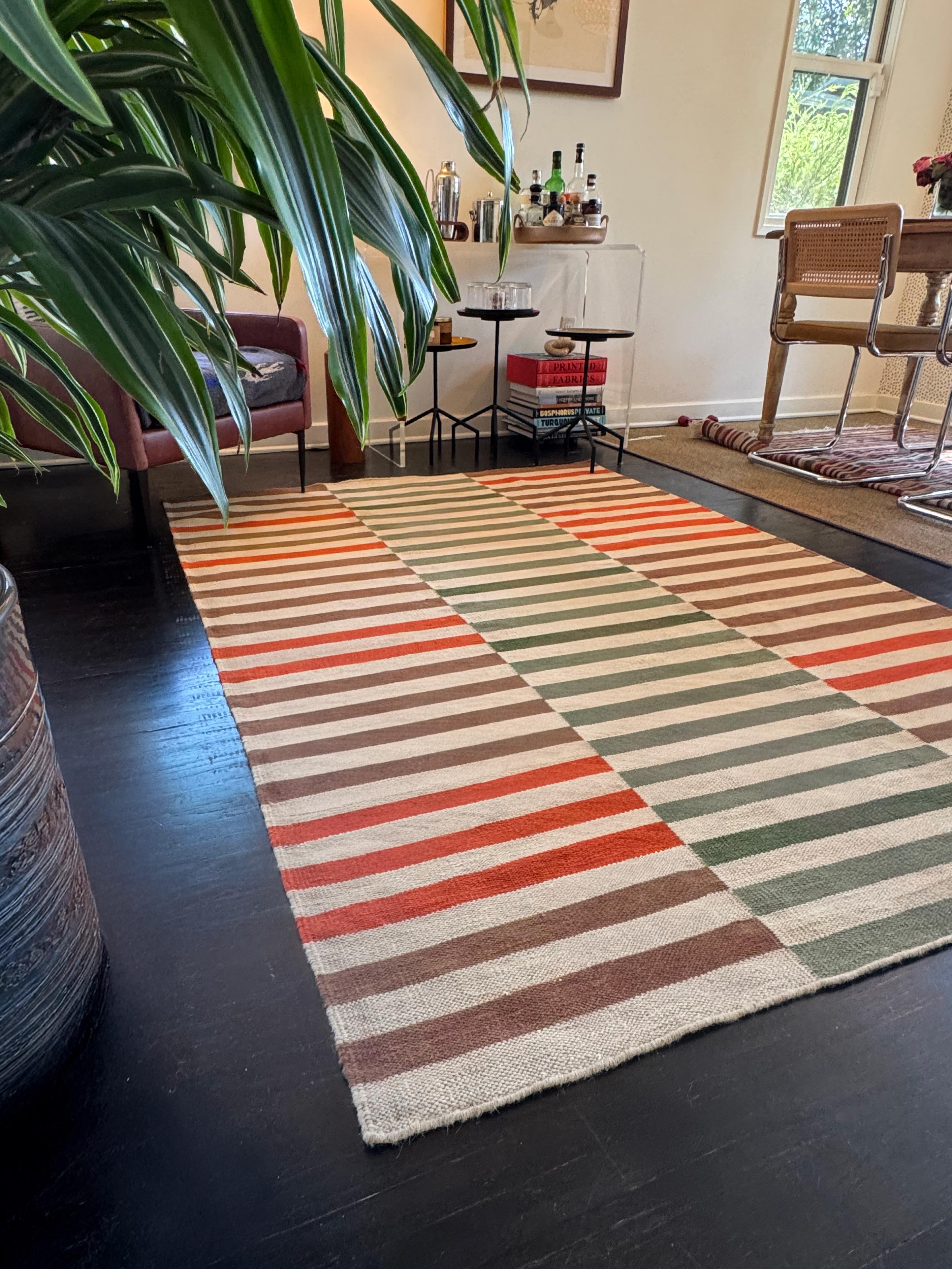 La Collection'S traccia un dialogo tra passato e presente, reimmaginando i motivi tradizionali del kilim attraverso una lente contemporanea. La geometria del kilim tradizionale viene reimmaginata attraverso l'equilibrio, le proporzioni e il colore,